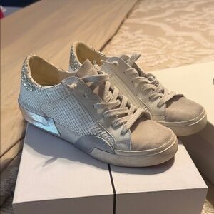 Dolce Vita Women's Sneakers in Silver and Cream